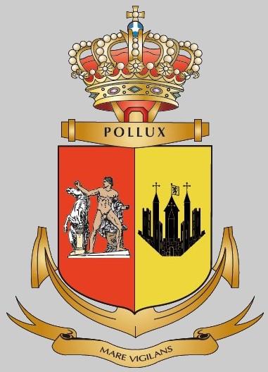 p902 bns pollux insignia crest patch badge patrol vessel belgian navy armed forces naval component 02