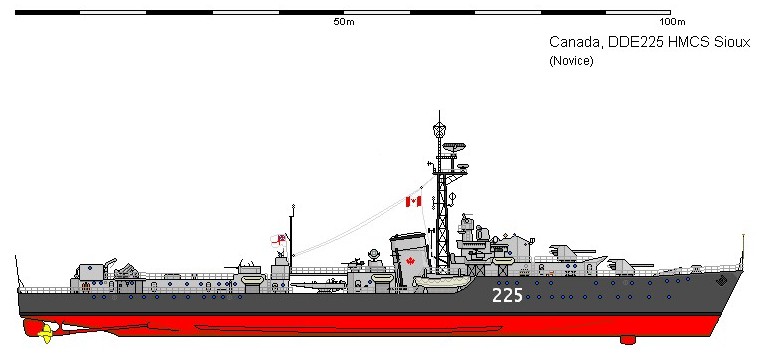 dd 225 hmcs sioux destroyer royal canadian navy