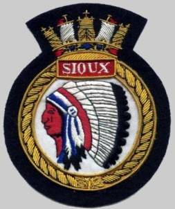 hmcs sioux crest insignia patch badge royal canadian navy