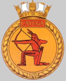 DDE-218 R-04 HMCS Cayuga crest badge patch insignia