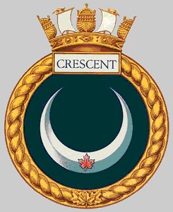 hmcs crescent insignia crest patch badge royal canadian navy