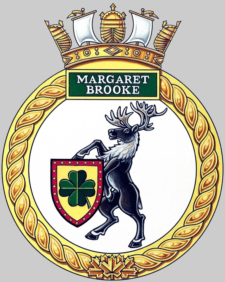 aopv-431 hmcs margaret brooke insignia crest patch badge harry dewolf class arctic offshore patrol vessel ncsm royal canadian navy 03x