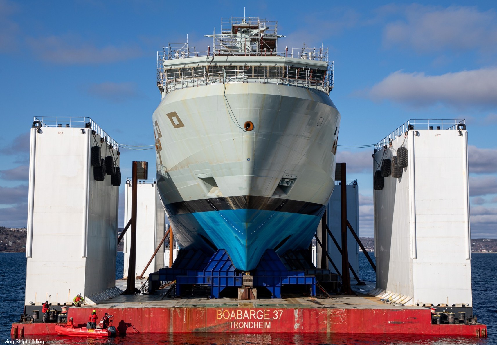 aopv-435 hmcs robert hampton gray harry dewolf class arctic offshore patrol vessel ship ncsm royal canadian navy launching irving halifax 2024