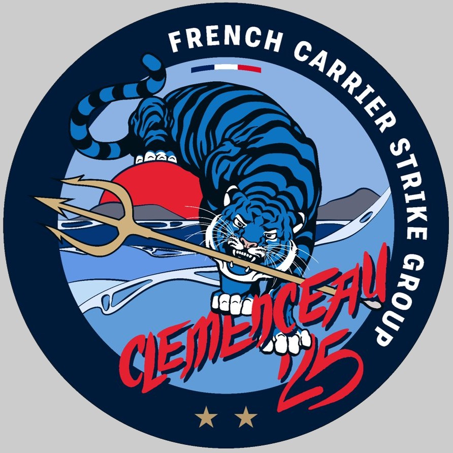 r91 fs charles de gaulle aircraft carrier strike group clemenceau 25 insignia crest patch
