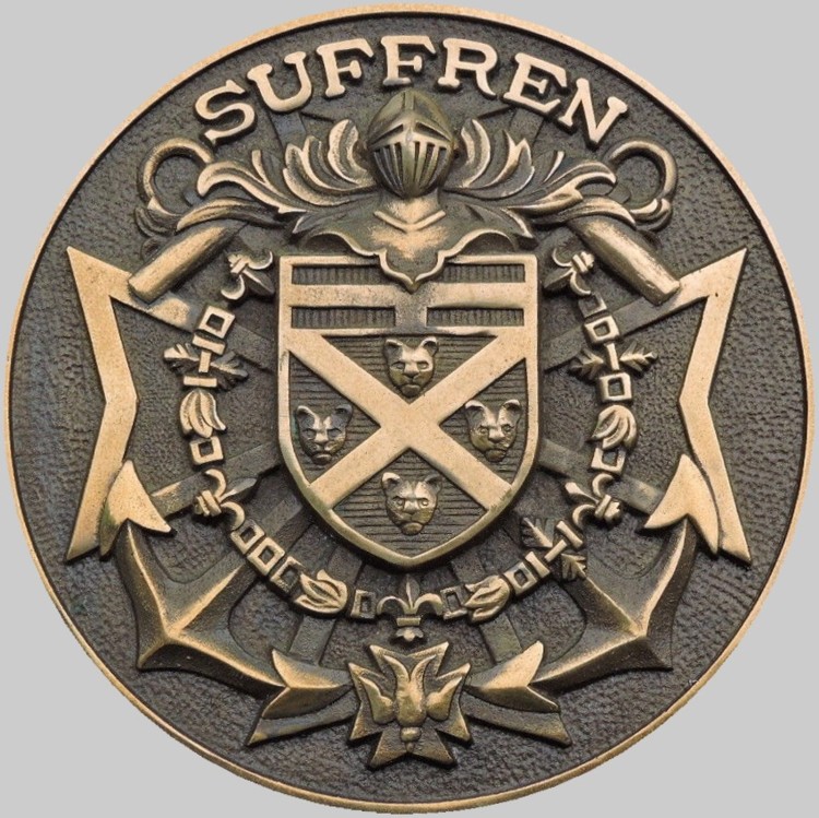 d-602 fs suffren insignia crest patch badge tape de bouche frigate destroyer french navy