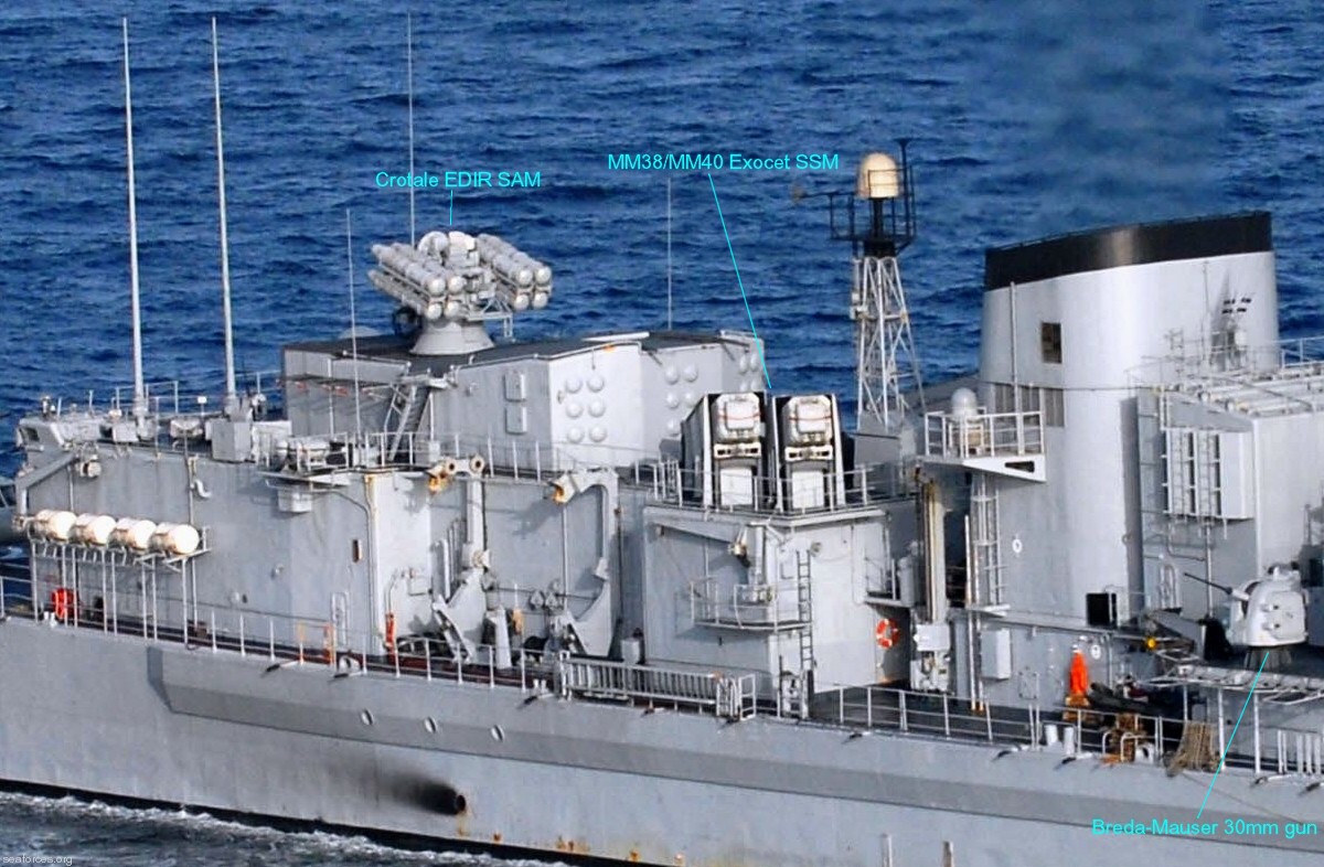 georges leygues class frigate anti submarine destroyer f70as french navy crotale edir sam mm38 mm40 exocet ssm