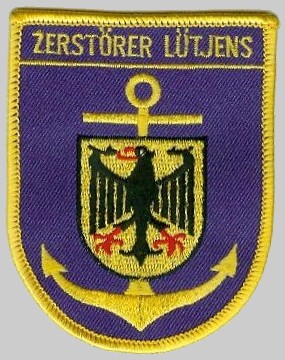 d-185 fgs lütjens insignia patch crest badge type 103 class guided missile destroyer german navy 04