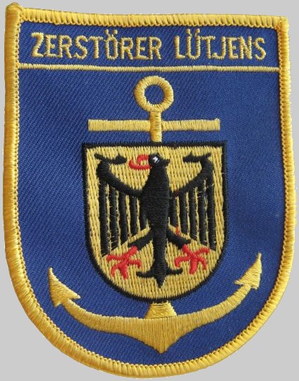 d-185 fgs lütjens insignia patch crest badge type 103 class guided missile destroyer german navy 05