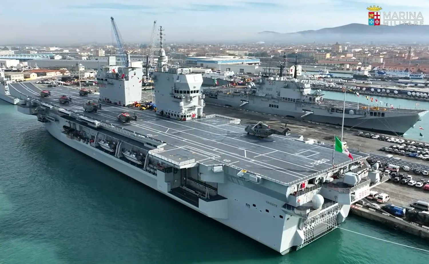 l-9890 its trieste lhd landing ship helicopter dock italian navy marina militare commissioning ceremony 2024 21