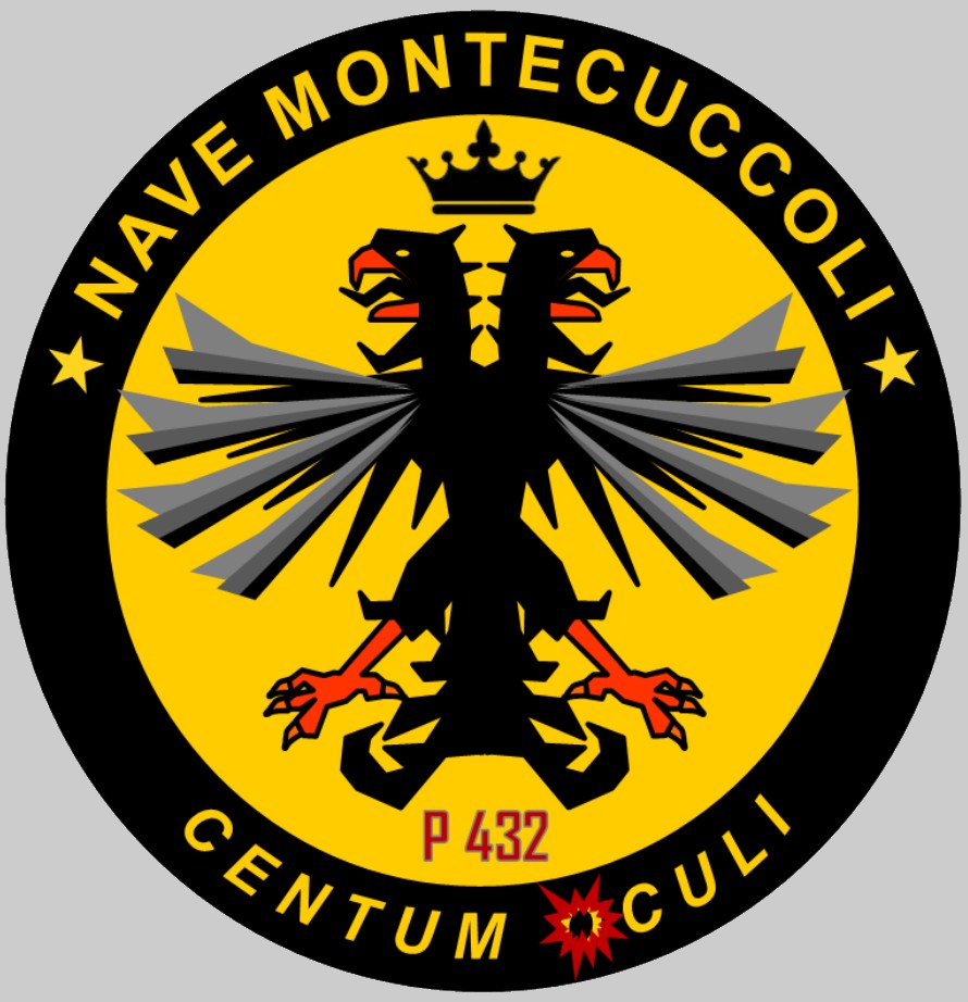 p-432 raimondo montecuccoli insignia crest patch badge thaon di revel class offshore patrol vessel opv italian navy marina militare 03c