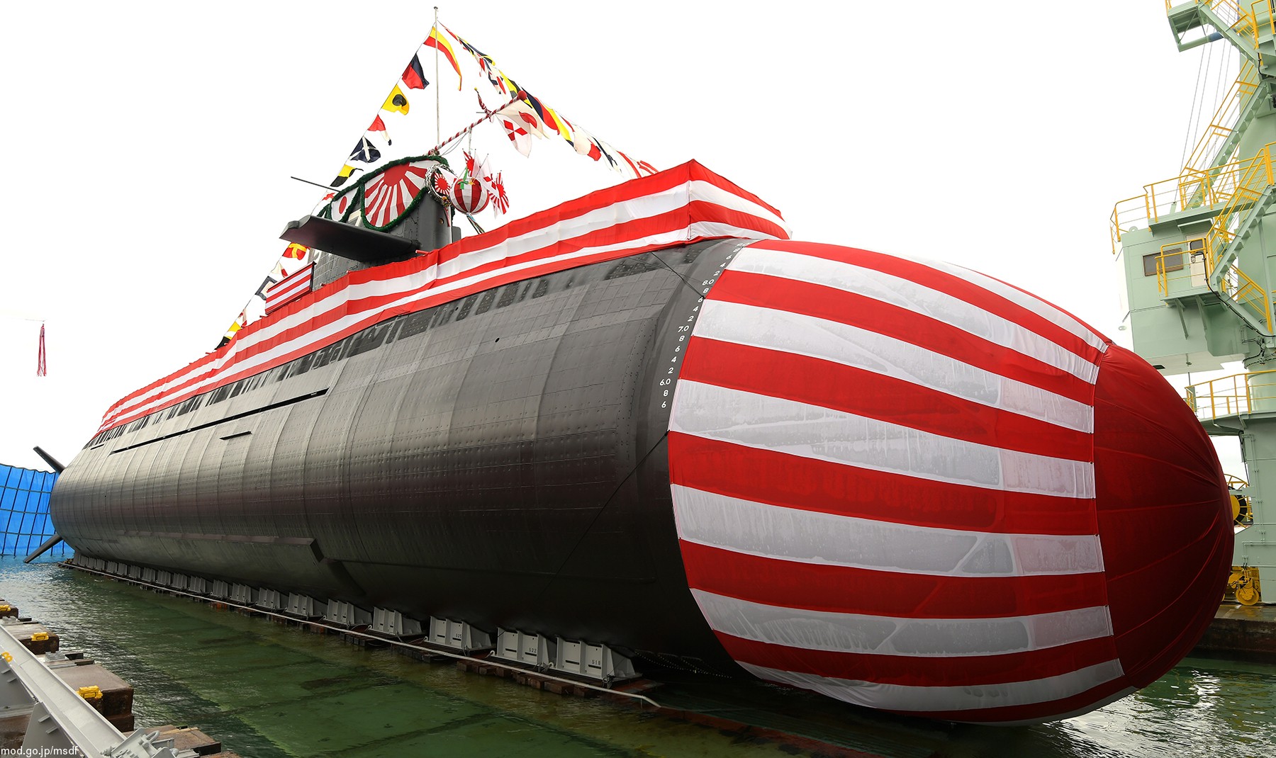 ss-517 js chogei taigei 29ss class attack submarine ssk japan maritime self defense force jmsdf launching 2024 05