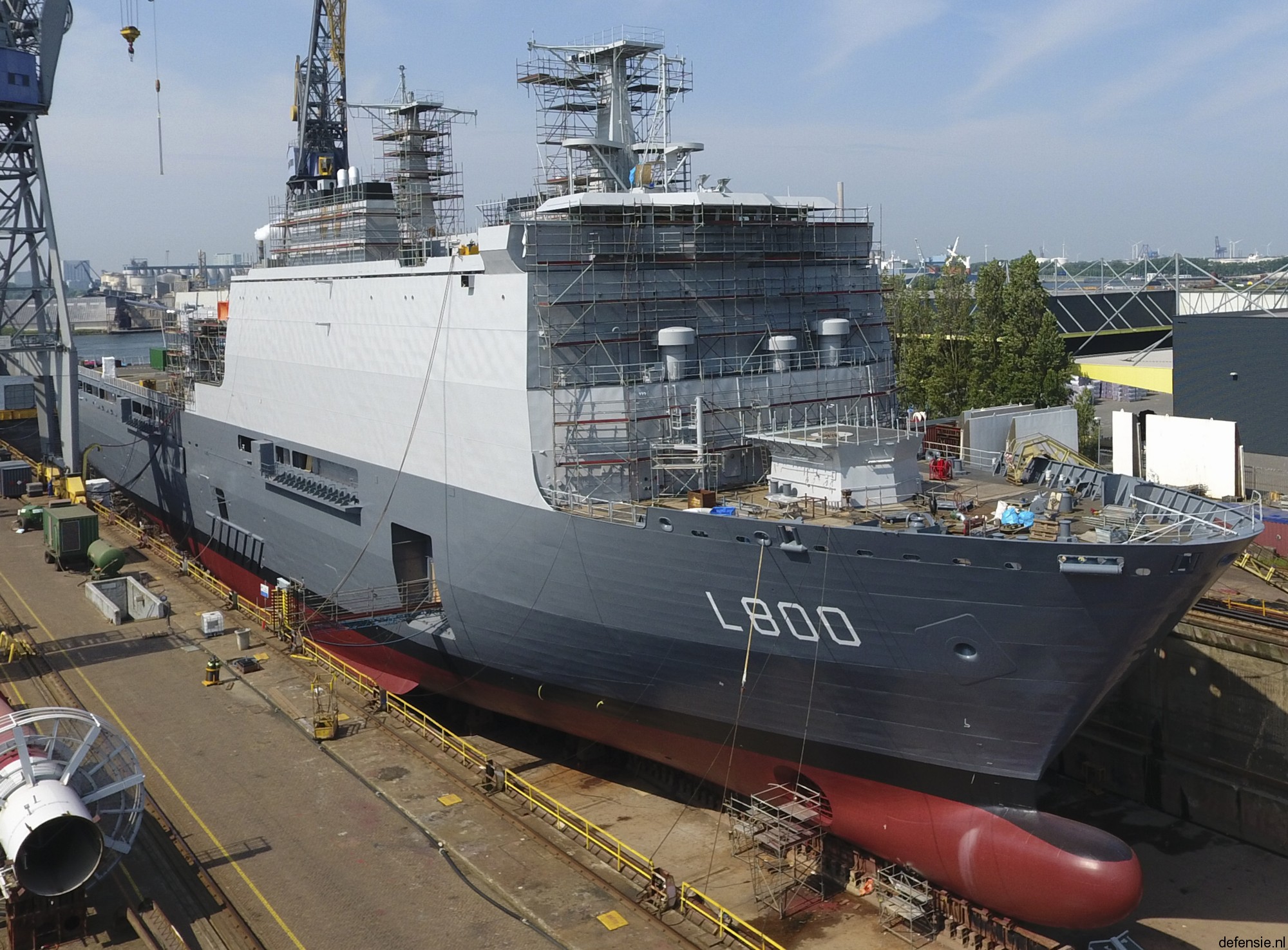 hnlms rotterdam l-800 amphibious landing ship dock lpd royal netherlands navy dry dock 41