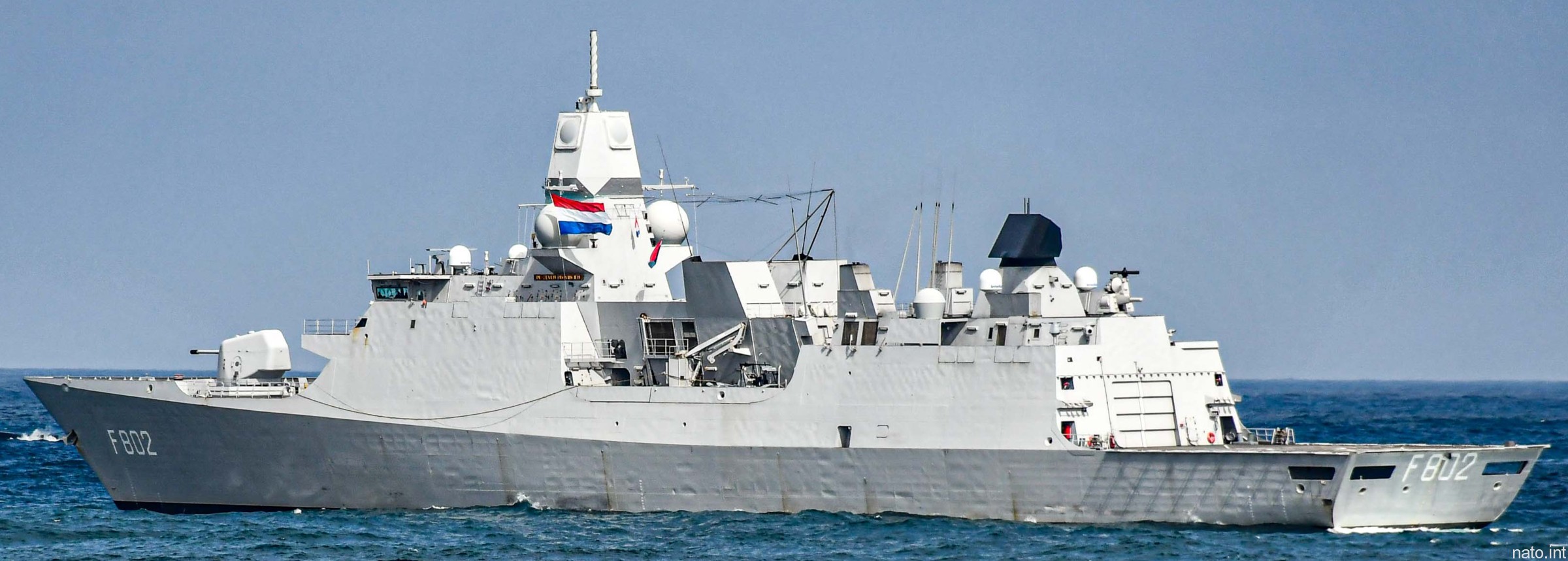 f802 hnlms de zeven provincien guided missile frigate ffg royal netherlands navy nato snmg 28