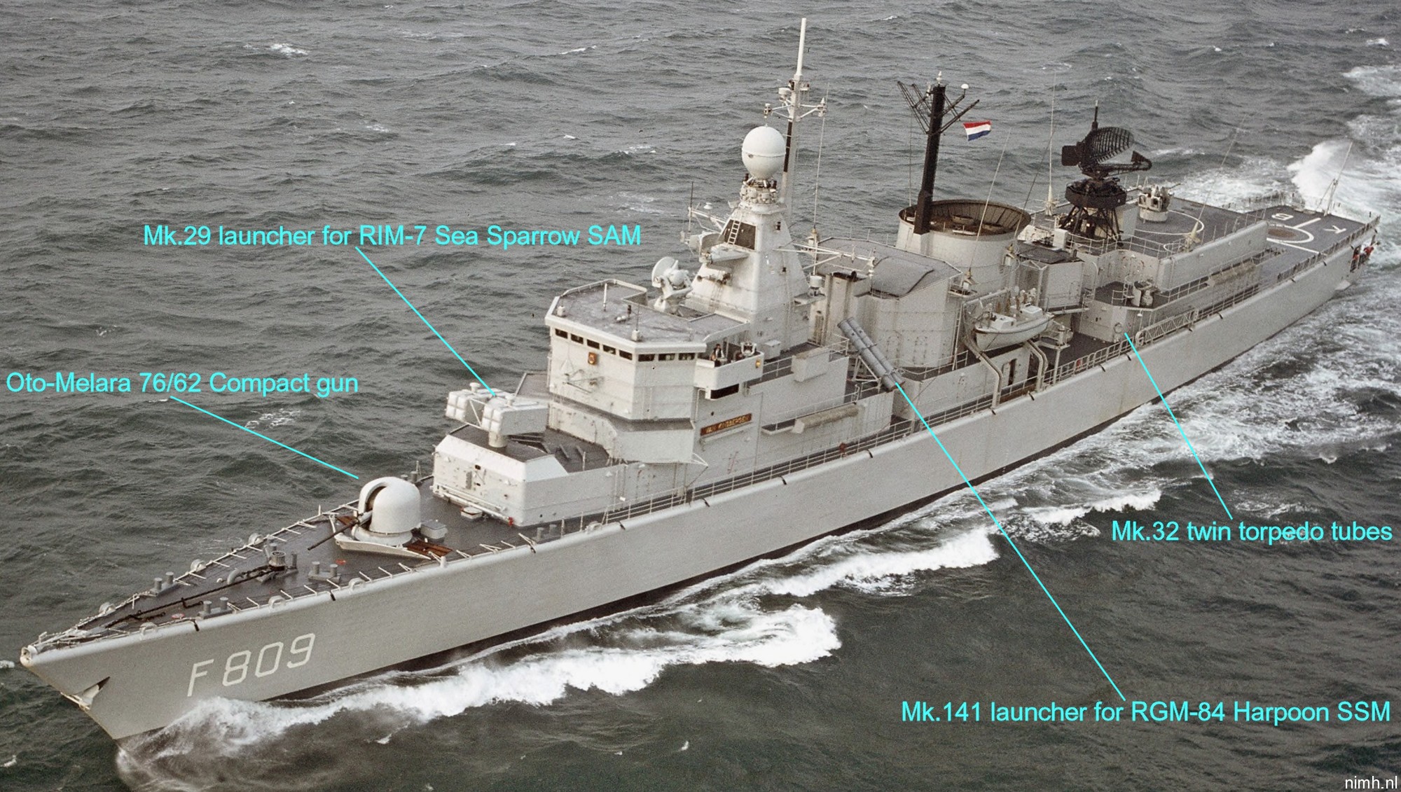 kortenaer standard class frigate s-fregat royal netherlands navy koninklijke marine armament 02