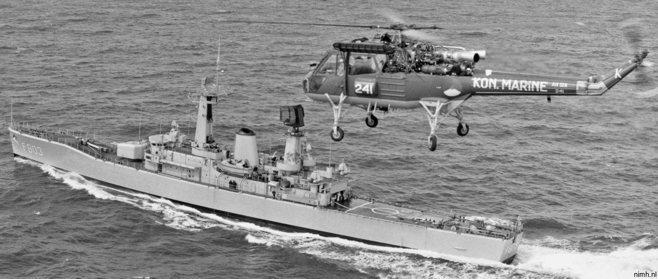 hnlms van galen f803 speijk class frigate royal netherlands navy koninklijke marine ah-12 wasp helicopter 17