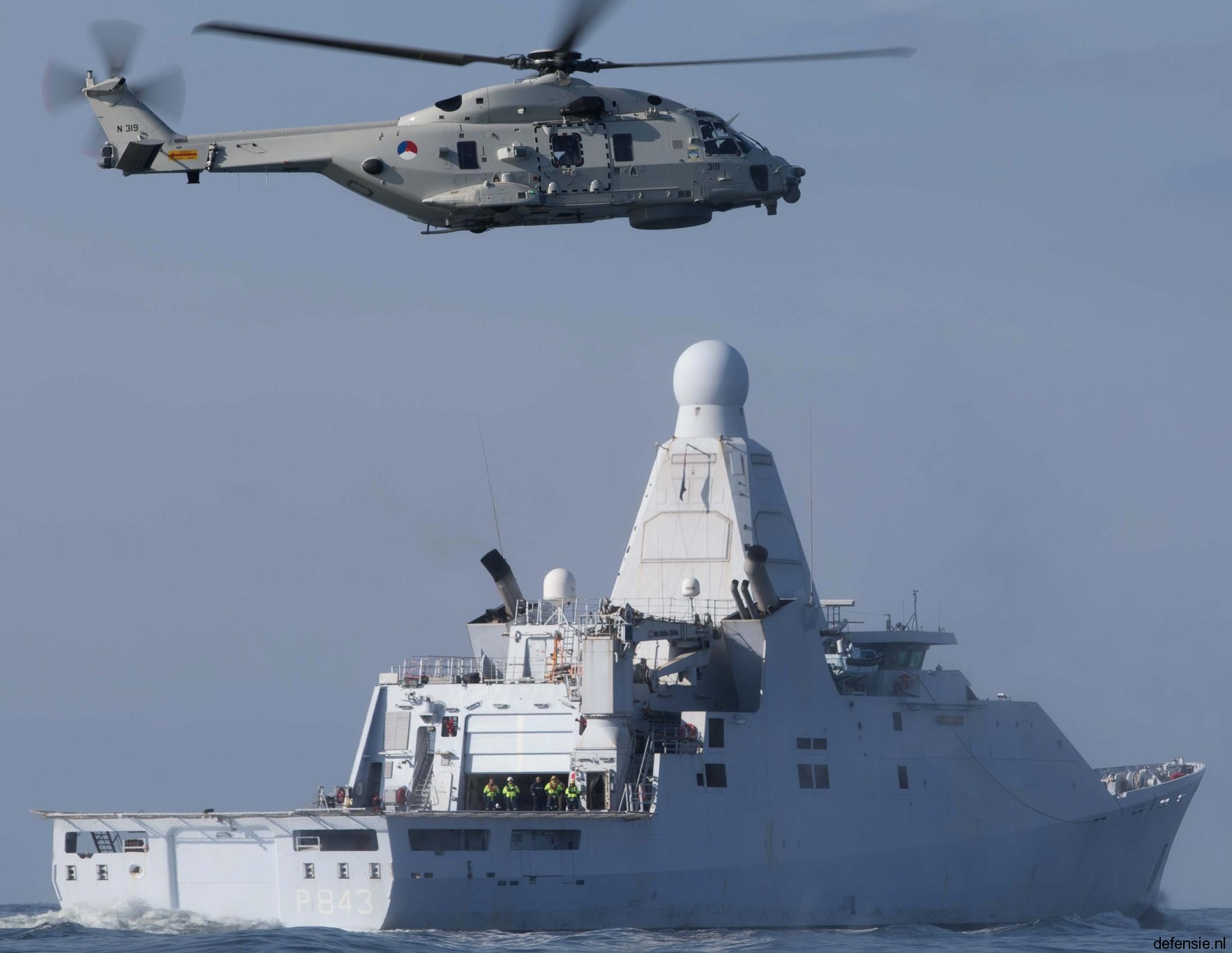 p843 hnlms groningen holland class offshore patrol vessel opv royal netherlands navy nh90 helicopter 16