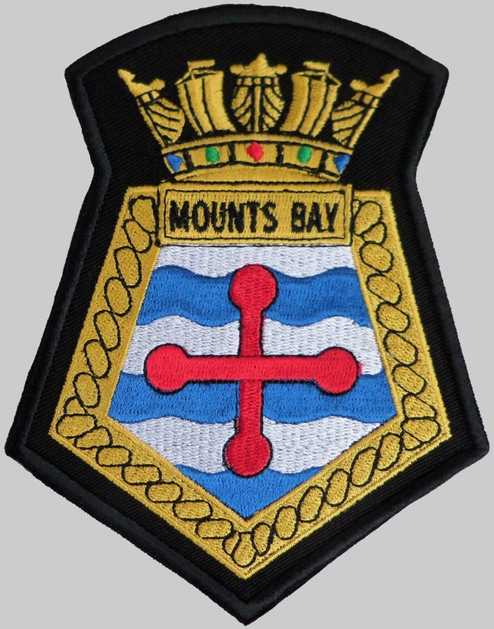 l-3008 rfa mounts bay insignia crest patch badge dock landing ship lsd royal fleet auxilary navy 02p