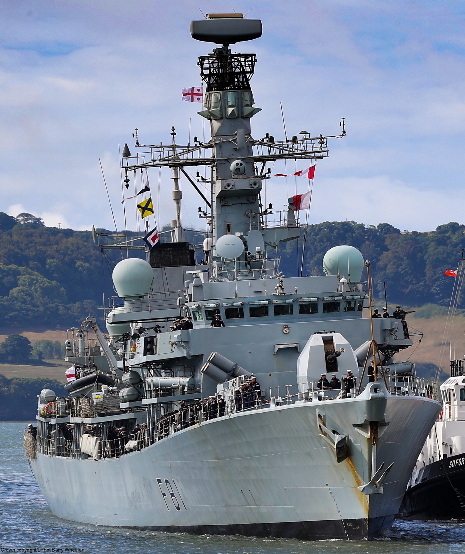 f-81 hms sutherland type 23 duke class guided missile frigate ffg royal navy 28