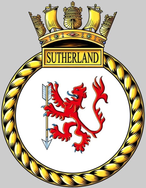 f-81 hms sutherland insignia crest patch badge type 23 duke class frigate royal navy 02x