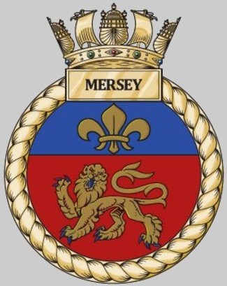 p283 hms mersey insignia crest patch badge river class offshore patrol vessel opv royal navy 02x