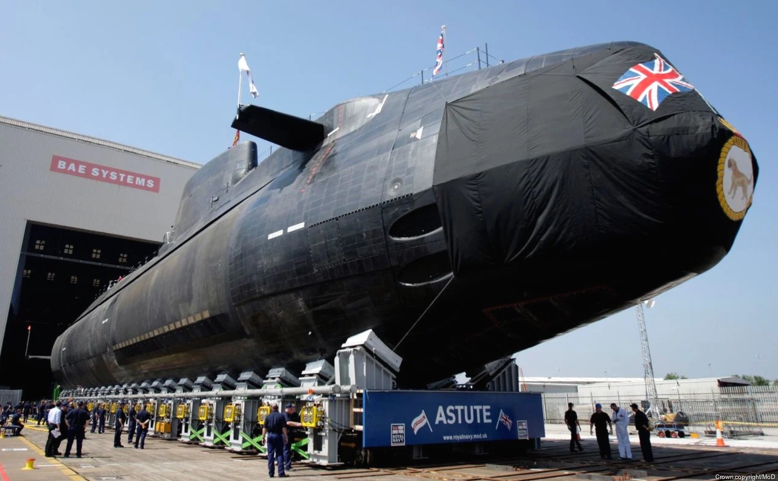 s119 hms astute attack submarine ssn hunter killer royal navy bae launch 34