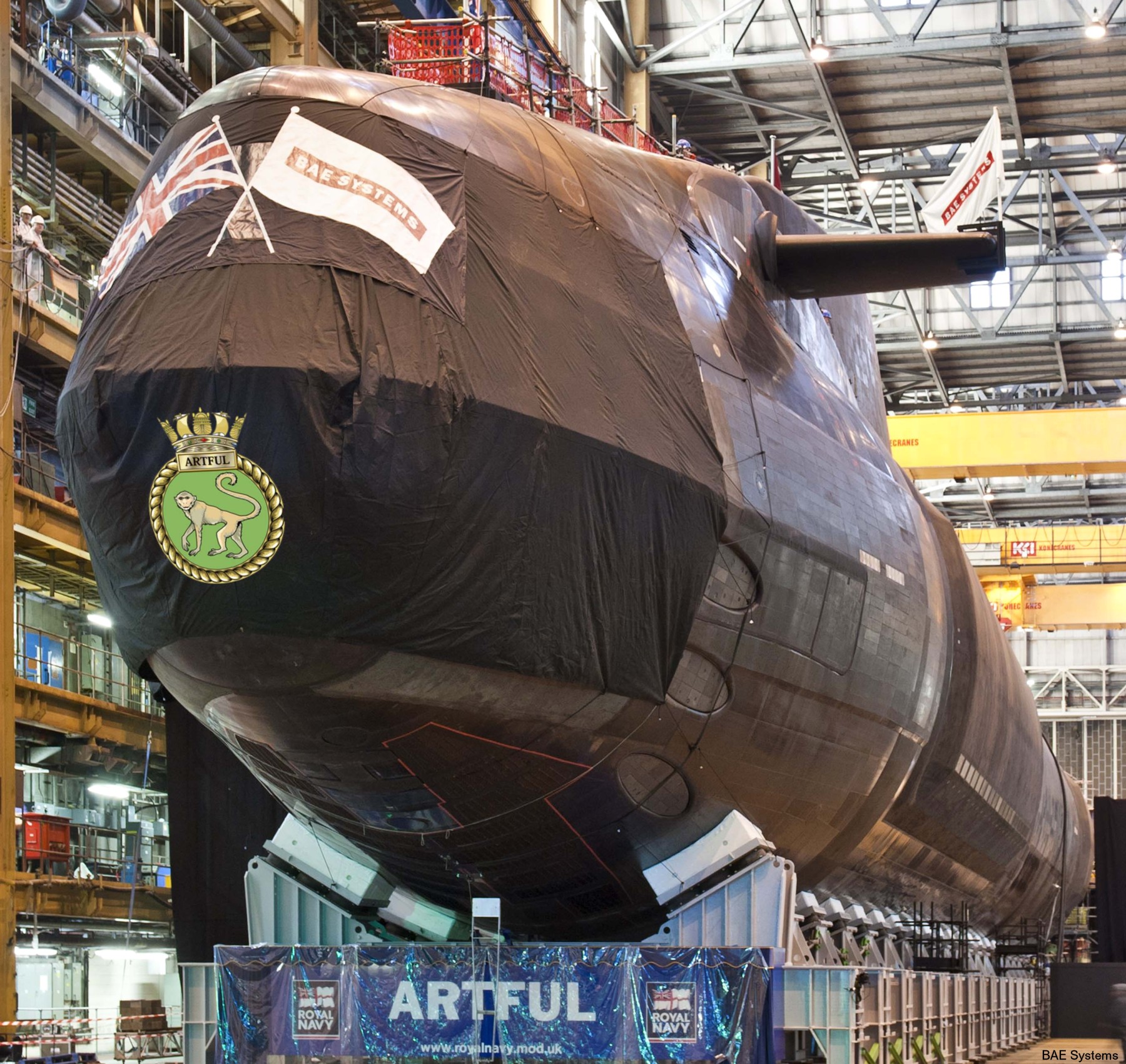 s121 hms artful s-121 astute class attack submarine ssn royal navy launch 21