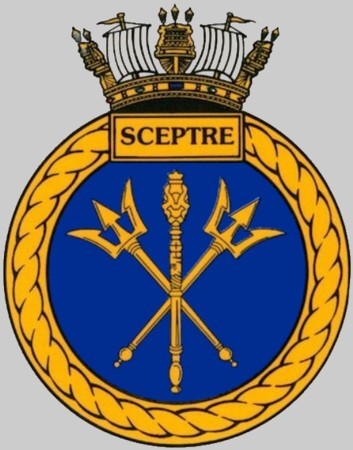 s104 hms sceptre insignia crest patch badge swiftsure class attack submarine ssn royal navy 02c