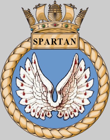 s105 hms spartan insignia crest patch badge swiftsure class attack submarine ssn royal navy 02c