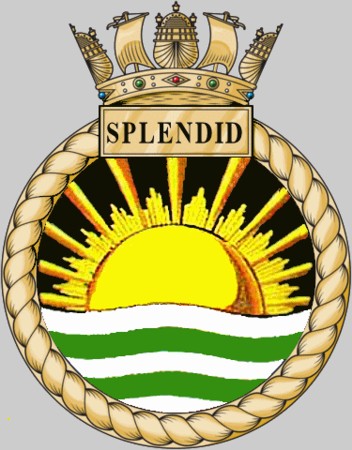 s106 hms splendid insignia crest patch badge swiftsure class attack submarine ssn royal navy 02c