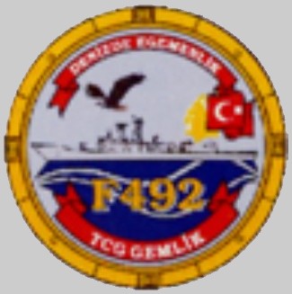 f-492 tcg gemlik insignia crest patch badge gabya g-class frigate turkish navy 02x