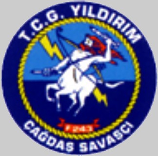 f-243 tcg yildirim insignia crest patch badge yavuz meko-200tn class frigate turkish navy 02x