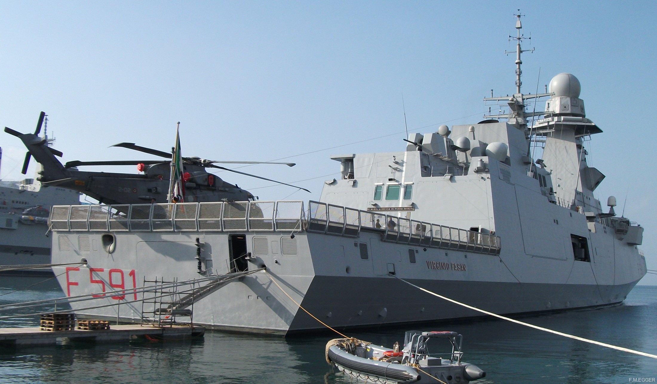 f-591 virginio fasan its nave bergamini fremm class guided missile frigate italian navy marina militare x29 trieste port