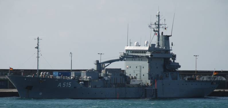 fgs main a 515 elbe class submarine tender german navy