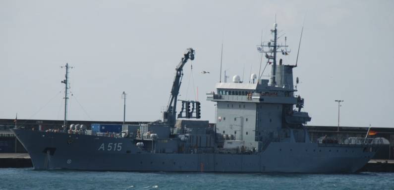 a-515 fgs main elbe class submarine tender ponta delgada azores