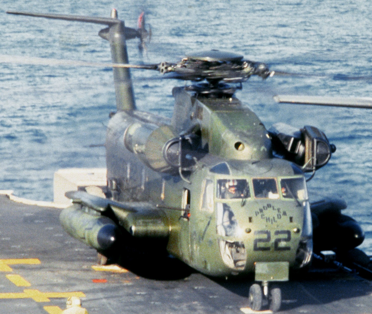 hmh-362 ugly angels marine heavy helicopter squadron usmc sikorsky ch-53d sea stallion lph-9 uss guam 61