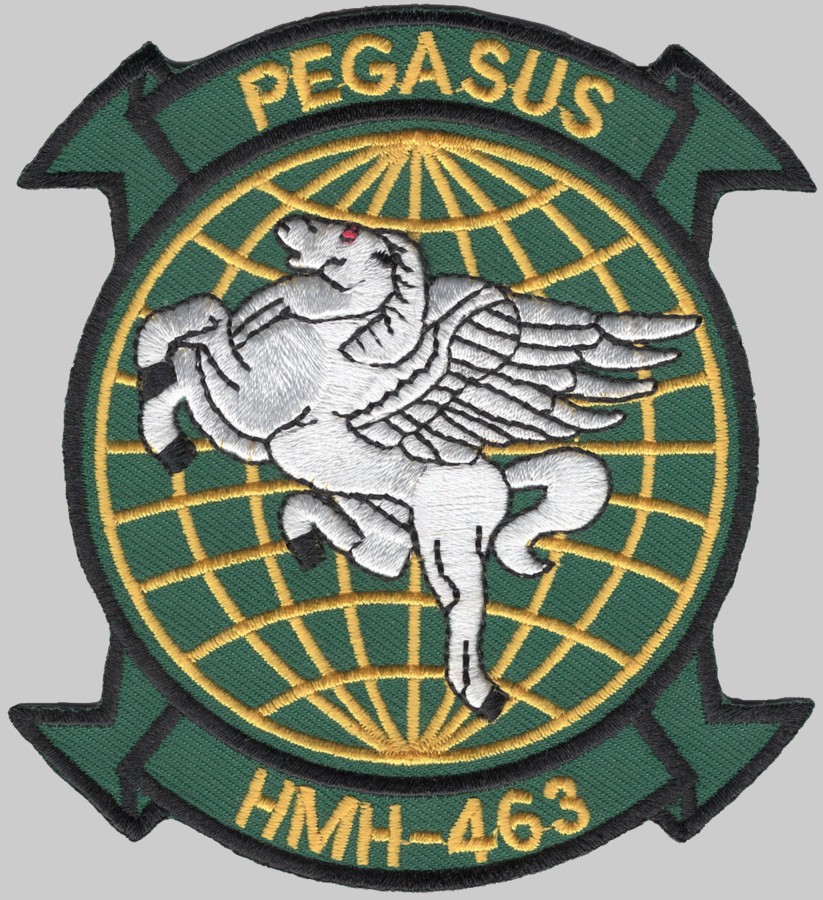 hmh-463 pegasus insignia crest patch badge ch-53e super stallion marine heavy helicopter squadron usmc 02p