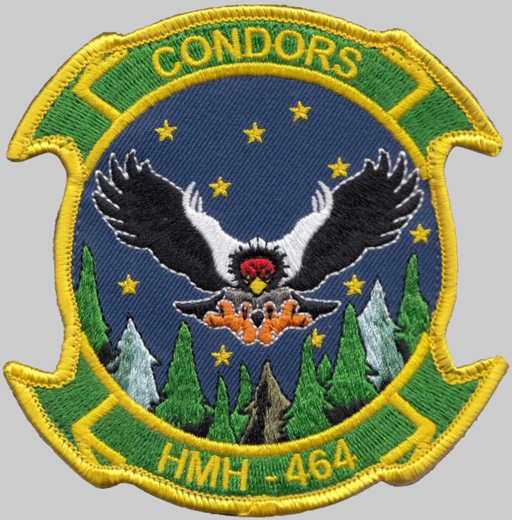 hmh-464 condors insignia crest patch badge marine heavy helicopter squadron usmc 02p