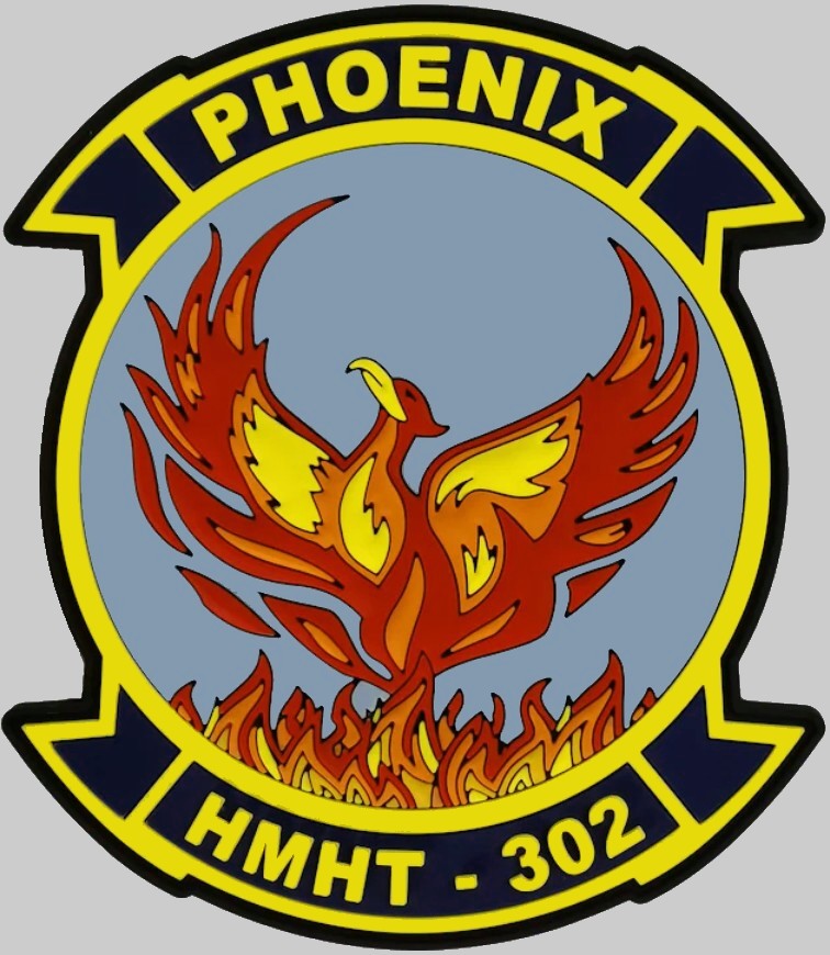 hmht-302 phoenix insignia crest patch badge ch-53e super stallion marine heavy helicopter training squadron 02c