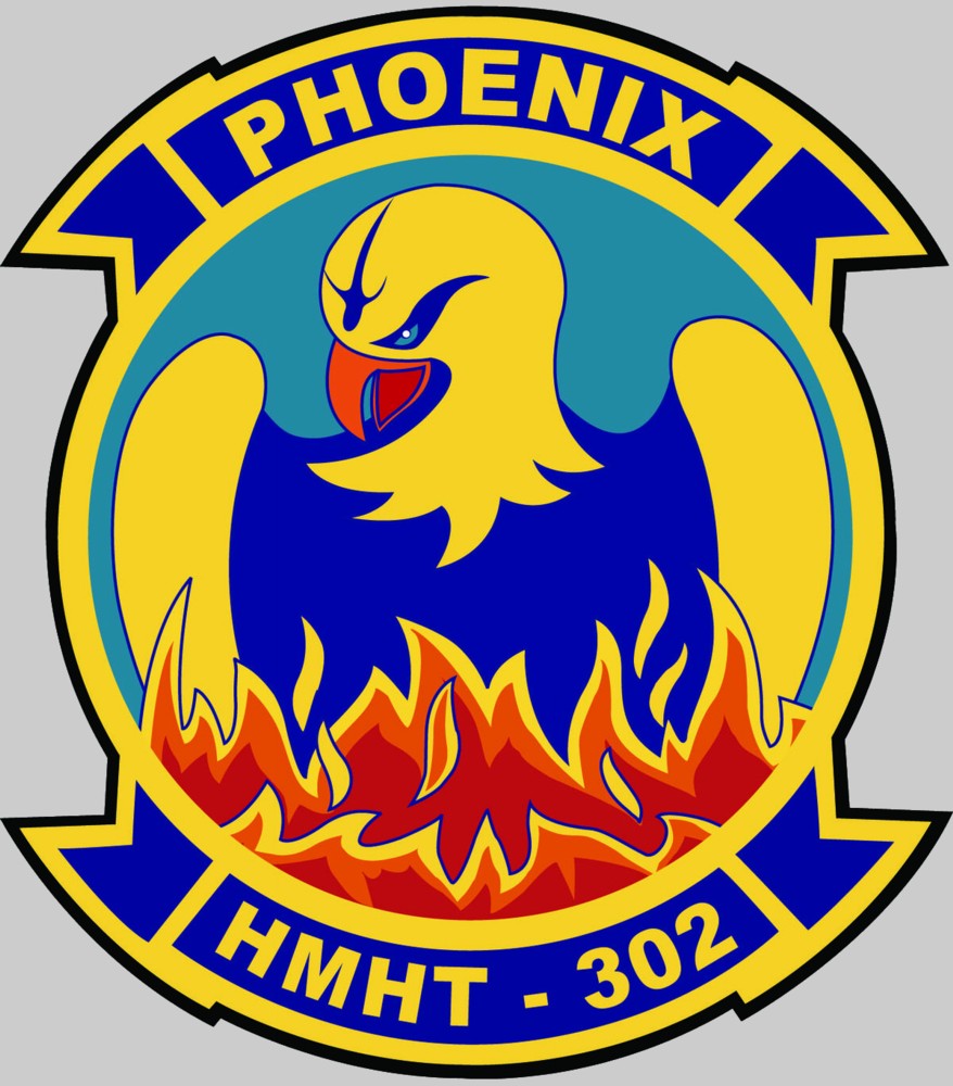 hmht-302 phoenix insignia crest patch badge ch-53e super stallion marine heavy helicopter training squadron mcas new river 03x