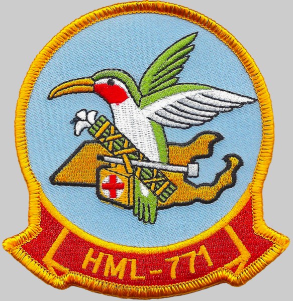 hml-771 hummers insignia crest patch badge marine light helicopter squadron 02