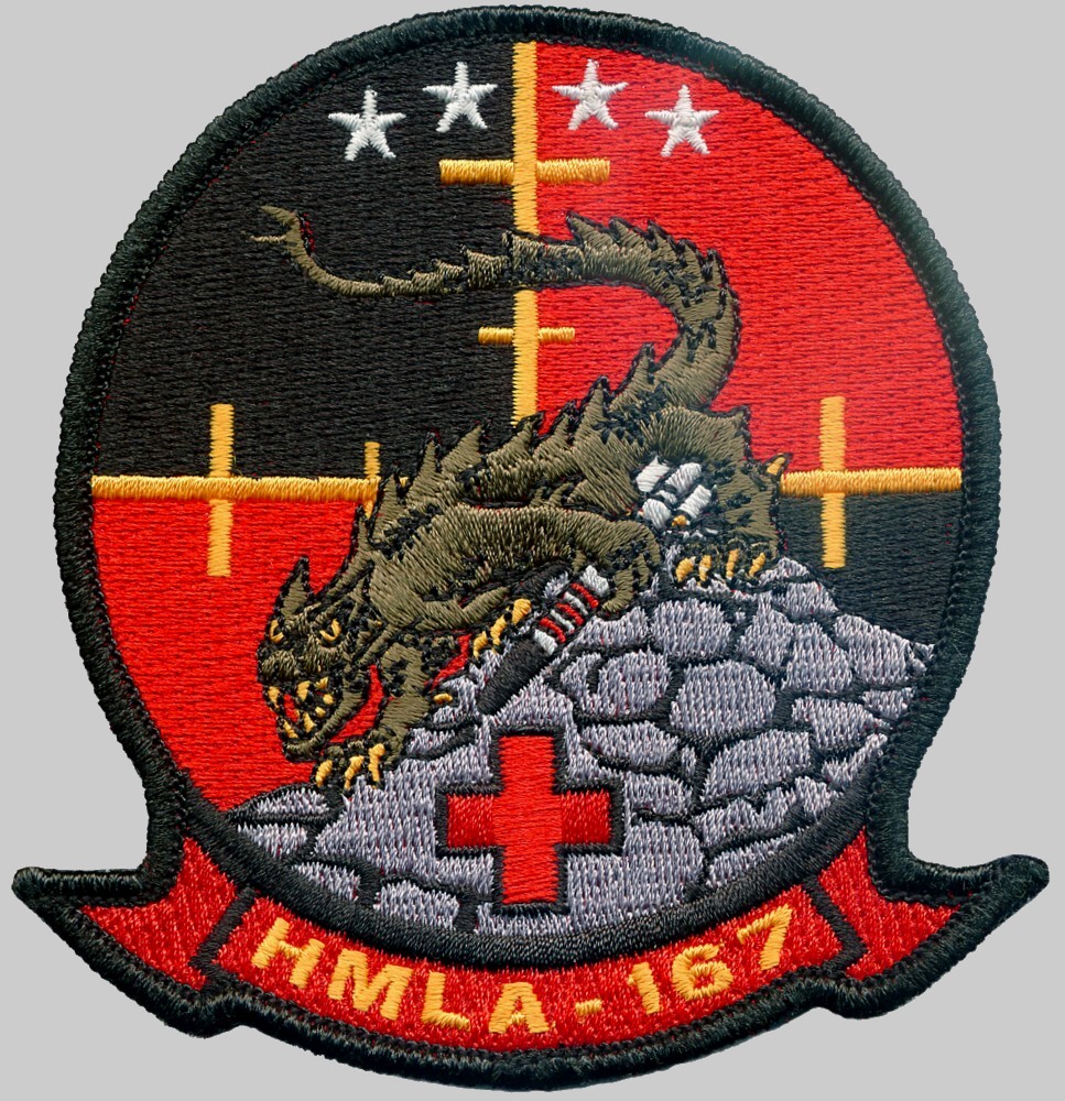 hmla-167 warriors insignia crest patch badge marine light attack helicopter squadron usmc 02p