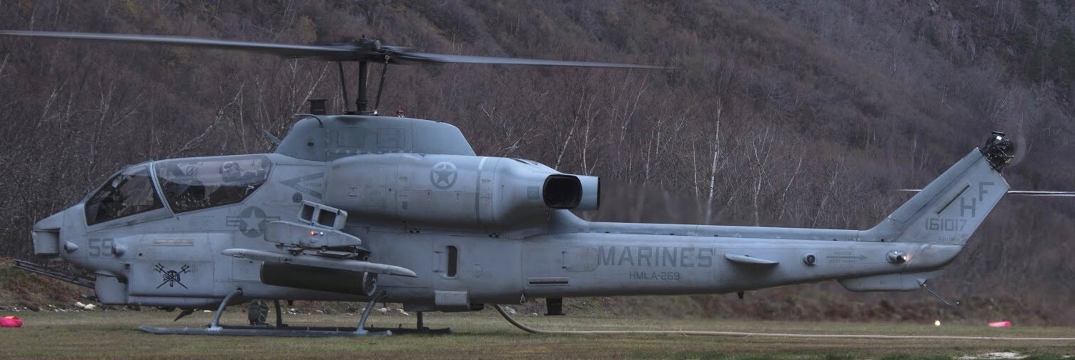 hmla-269 gunrunners marine light attack helicopter squadron ah-1w super cobra nato trident juncture norway 88