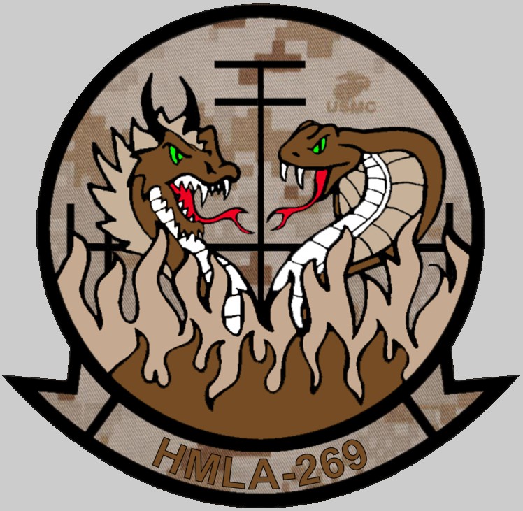 hmla-269 gunrunners insignia crest patch badge marine light attack helicopter squadron 03c