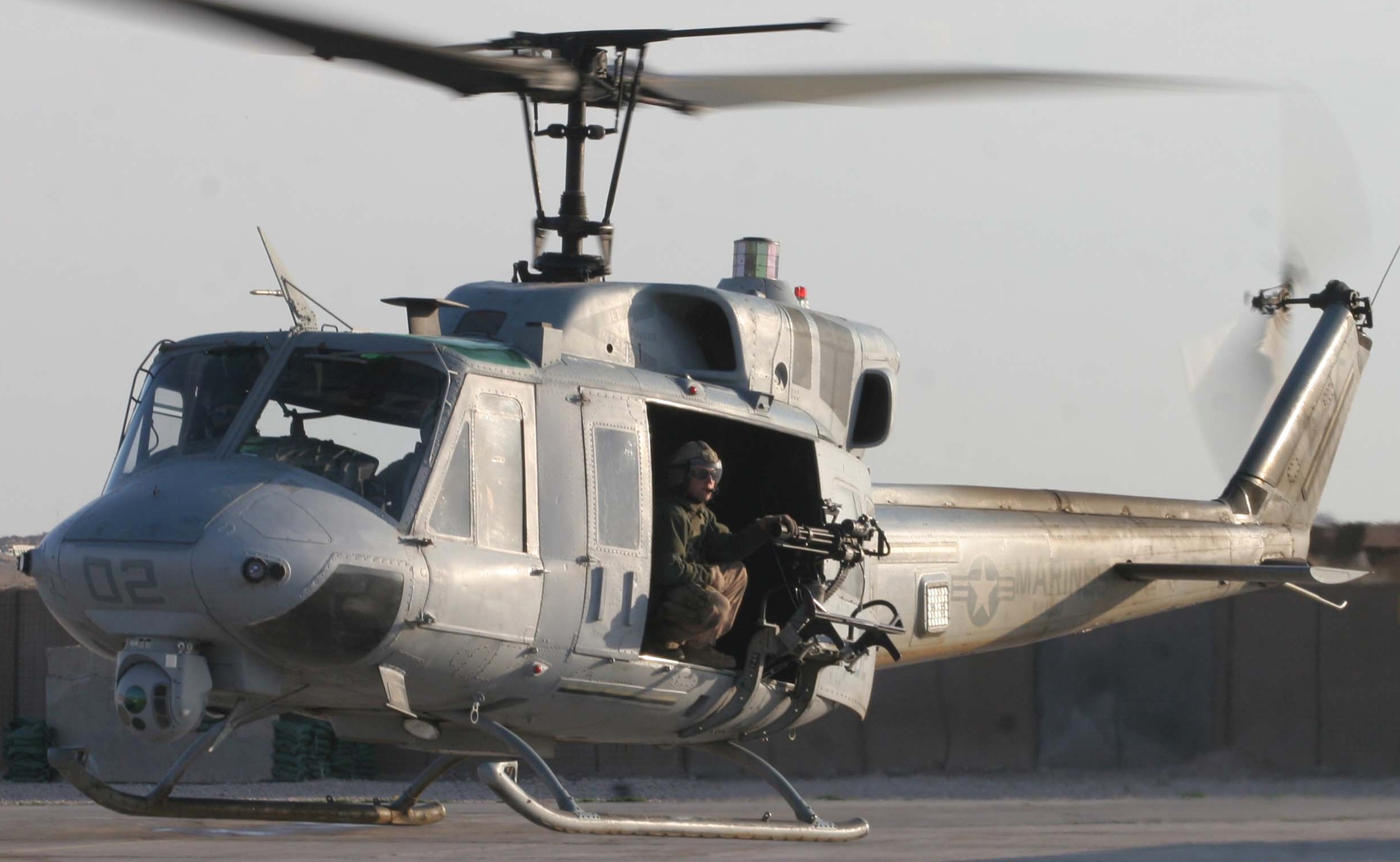 hmla-367 scarface marine light attack helicopter squadron uh-1n twin huey al taqaddum iraq 07