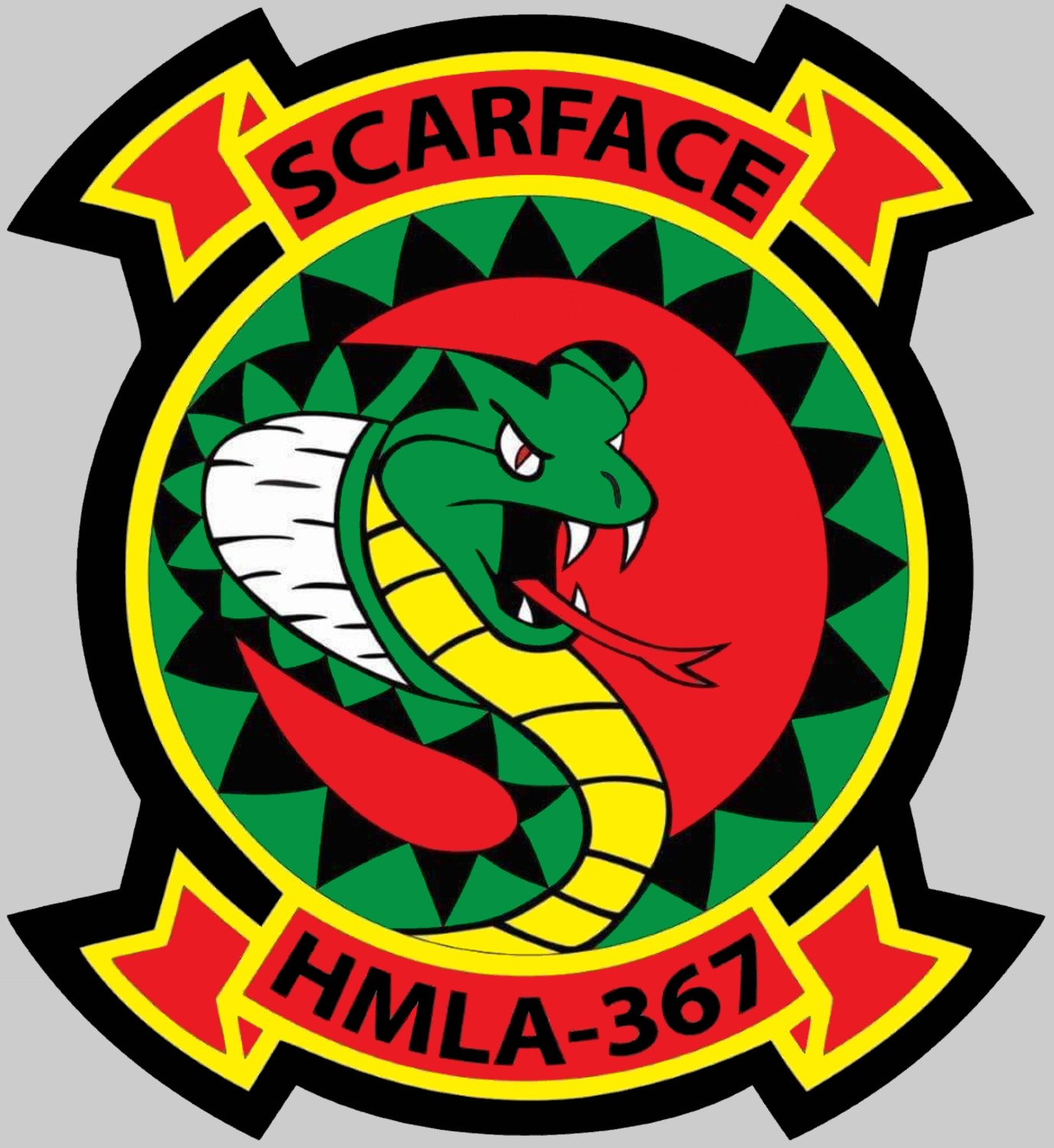 hmla-367 scarface insignia crest patch badge marine light attack helicopter squadron 02x