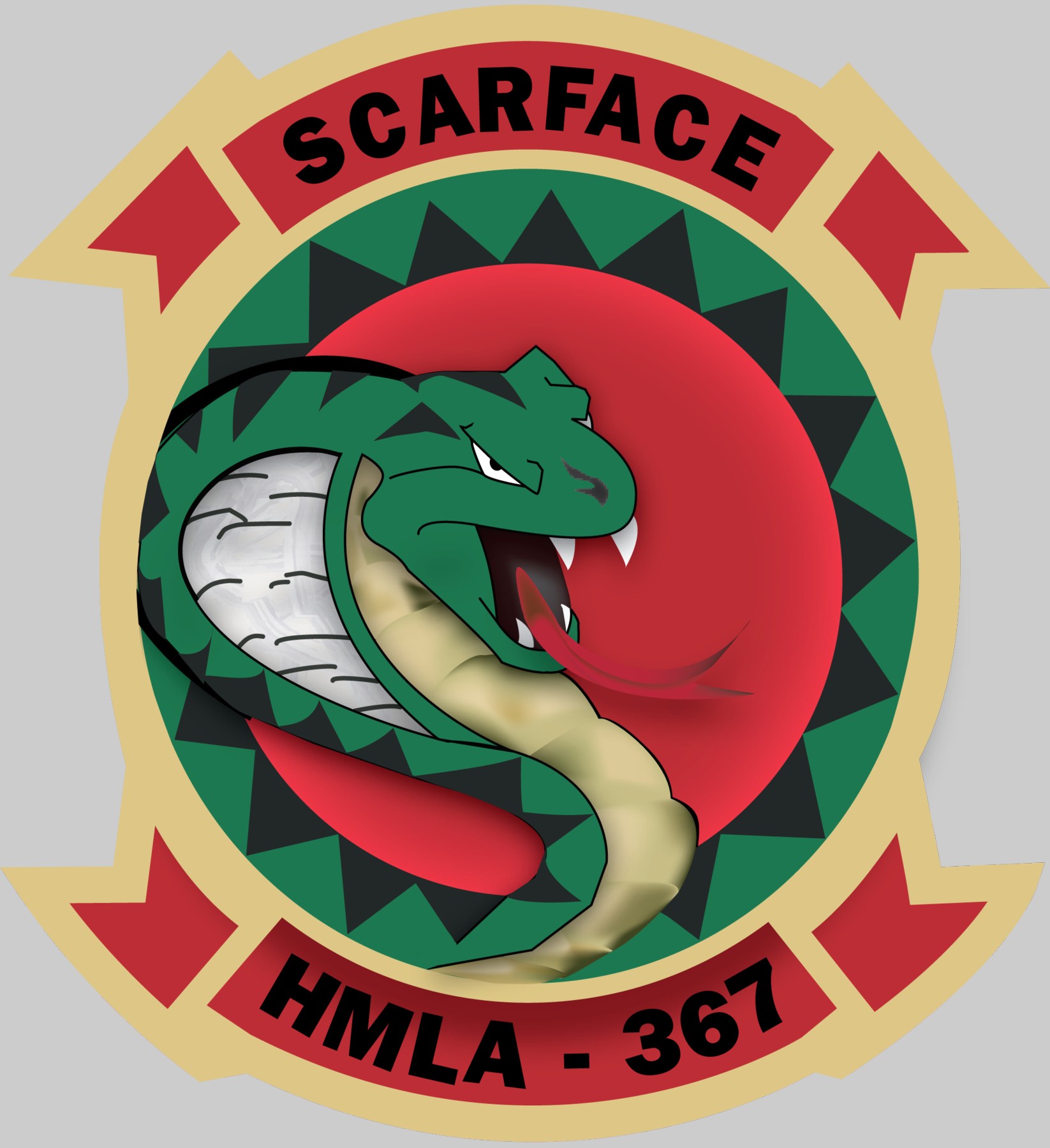 hmla-367 scarface insignia crest patch badge marine light attack helicopter squadron 03c