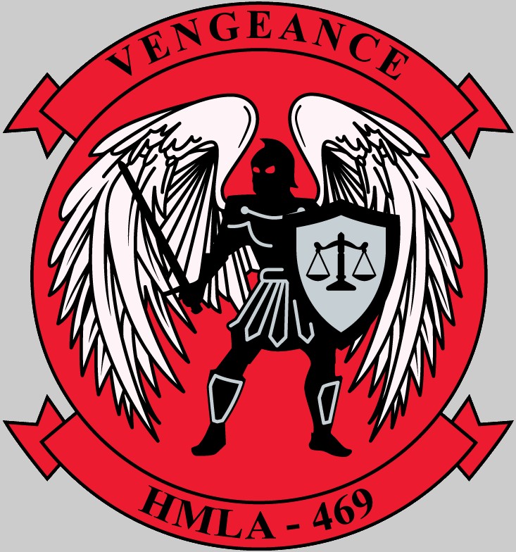 hmla-469 vengenace insignia crest patch badge marine light attack helicopter squadron camp pendleton 03x