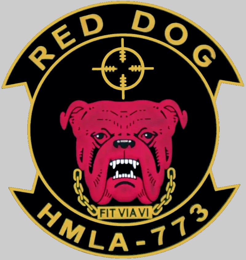 hmla-773 red dog insignia crest patch badge marine light attack helicopter squadron 02x