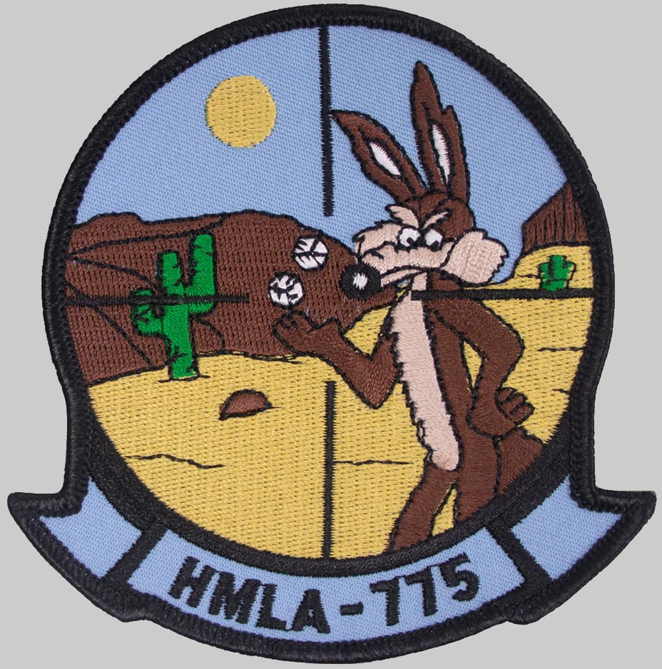 hmla-775 coyotes insignia crest patch badge marine light attack helicopter squadron 02p