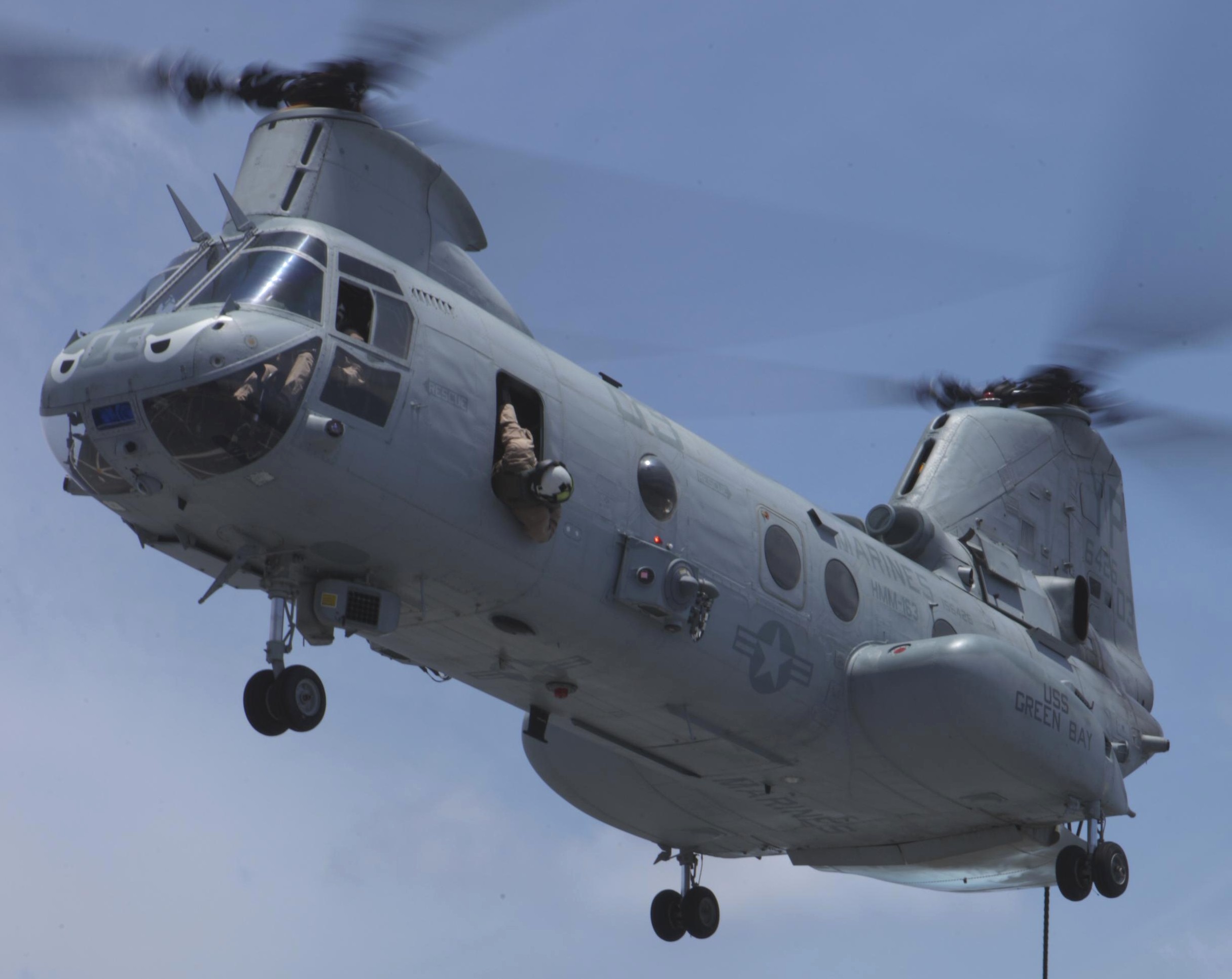 hmm-163 evil eyes marine medium helicopter squadron ch-46e sea knight usmc 30